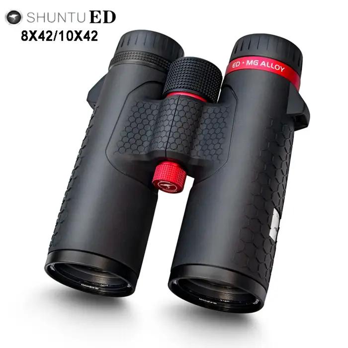 Jumelles professionnelles Shuntu ED 8x42/10x42 waterproof IPX7 - Verre ED pour vision basse lumière