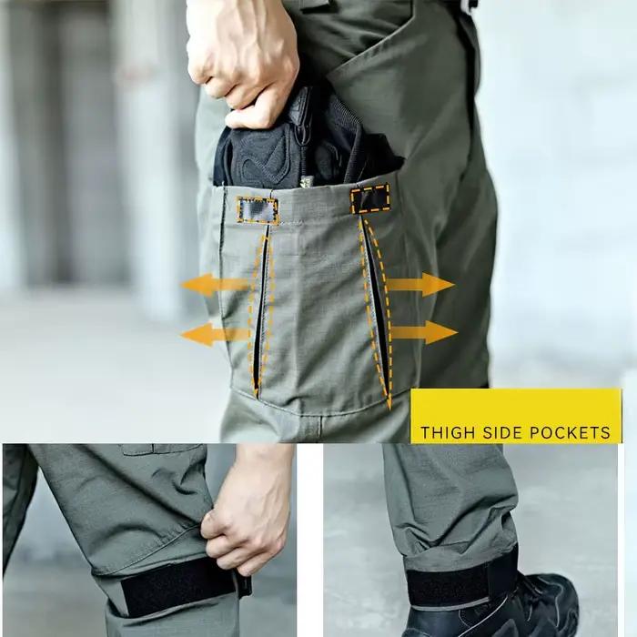 Pantalon tactique militaire cargo pour chasse homme - imperméable résistant multi-poches outdoor
