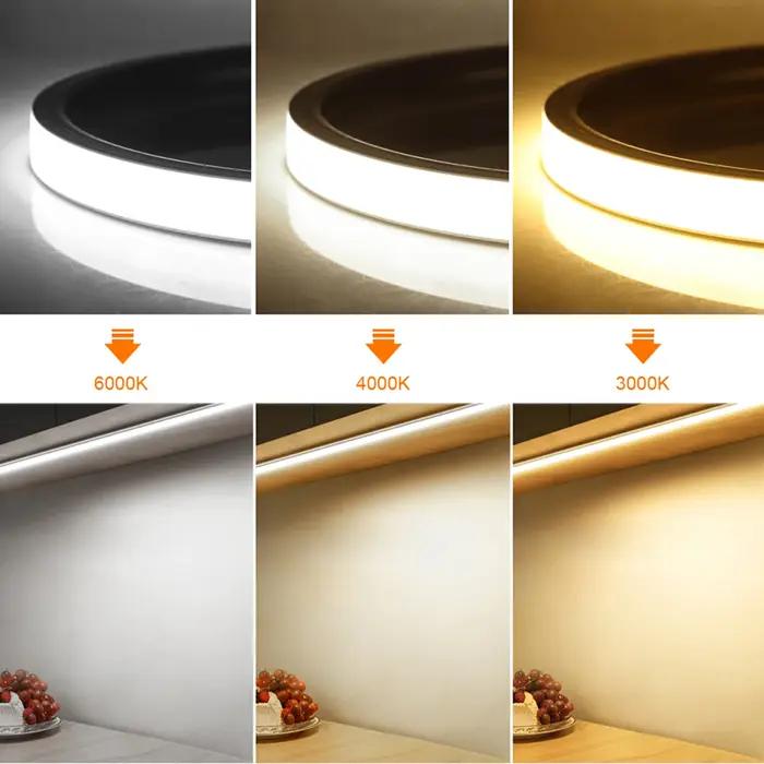 Capteur de mouvement PIR intelligent, bande LED COB Super brillante, néon, marche/arrêt automatique,