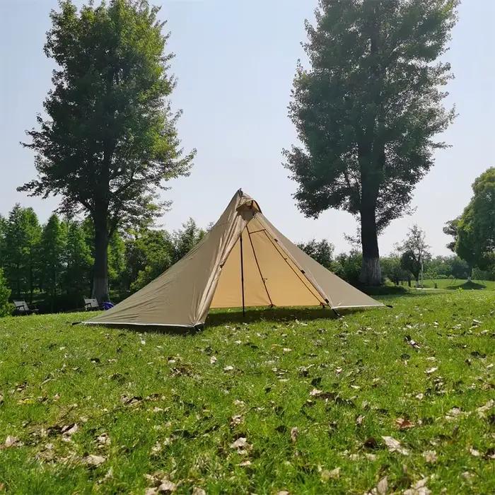 1 personne randonnée Camping tente ultralégère sans tige pyramide tente 4 saisons sac à dos tente ex
