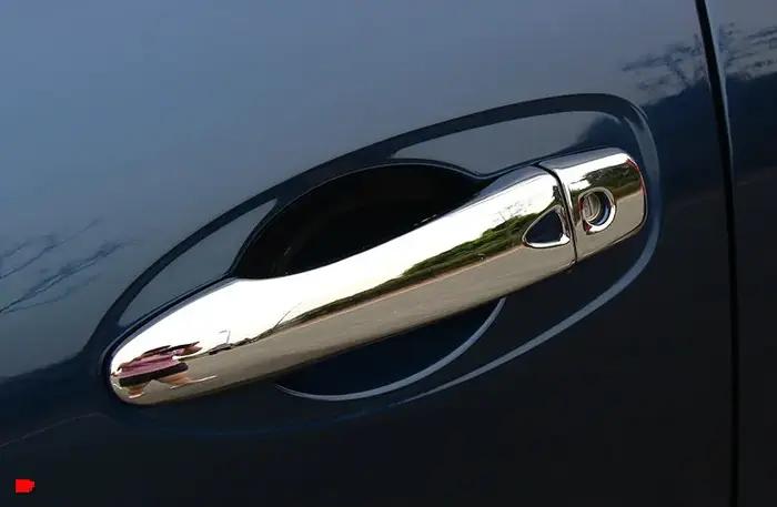 Couverture de poignée de porte de voiture chromée noire brillante, autocollant, accessoires de style