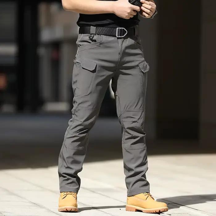 Pantalon cargo tactique été militaire pour homme - Séchage rapide multi-poches randonnée travail résistant