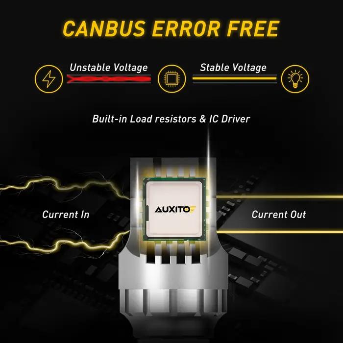 AUXITO 2 pièces T20 LED Canbus 7443 W21/5W 7440 W21W LED ampoule 6500K blanc voiture Position de sta