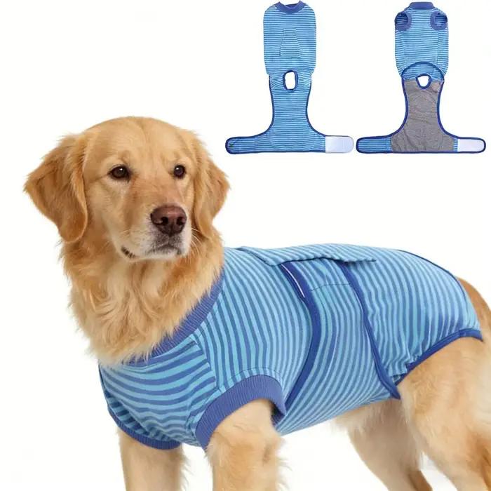 Combinaison de récupération post-chirurgicale pour chiens confortable douce respirante alternative au collier cône pour chiens grandes tailles convalescence sécurité bien-être