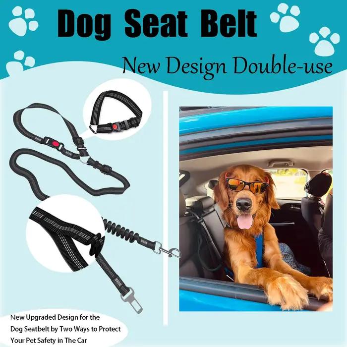 Ceinture de sécurité de voiture pour chien réglable et robuste – Grande corde de Traction pour chien