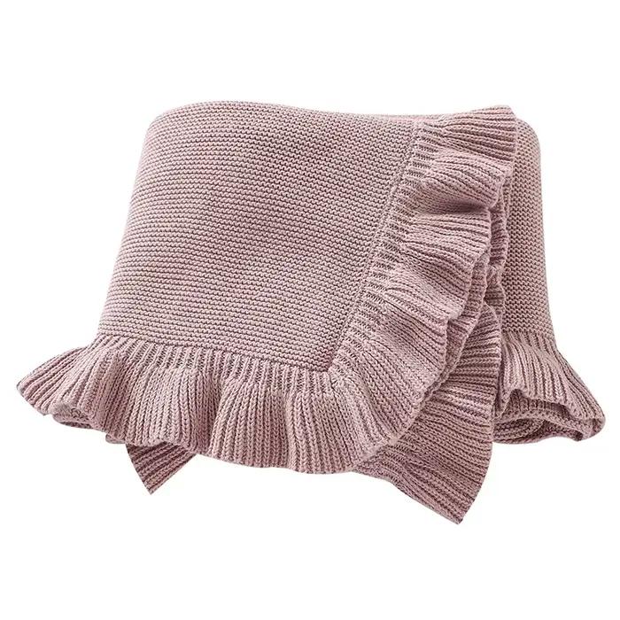 Couvertures en Tricot Solide pour Nouveau-né, Nourrisson, Enfants, Garçons, Bol, Poussette, Pépinièr