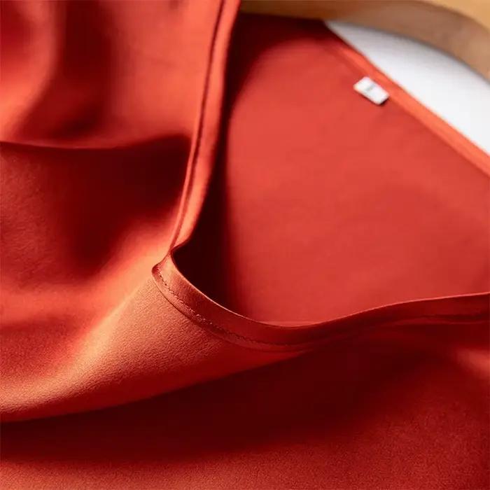 100% soie de mûrier 19 Momme Charmeuse soie femmes débardeur T-shirt à manches courtes chemise Blous