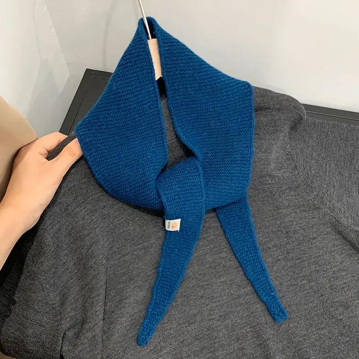 Vintage laine silencieux à la mode polyvalent triangulaire écharpe femmes