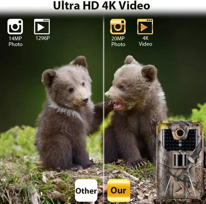 4K 30FPS Wifi caméras de chasse 940nm APP Surveillance sans fil Bluetooth contrôle Wifi900PRO 30MP faune Photo pièges enregistrement