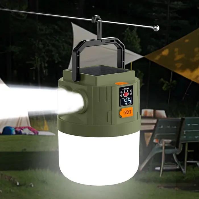 USB charge LED intégré double lumière 3 entrejambe réglable boule solaire Camping lumière veilleuse