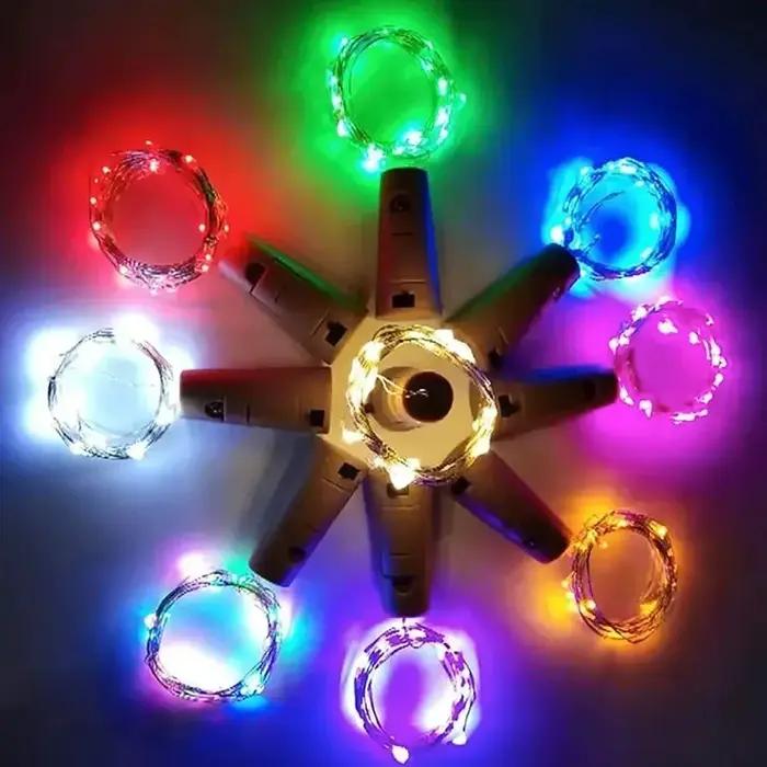 Cordes d'éclairage LED en liège pour vin, 1M/2M/3M, lumières de bouteille pour fête, mariage, noël,