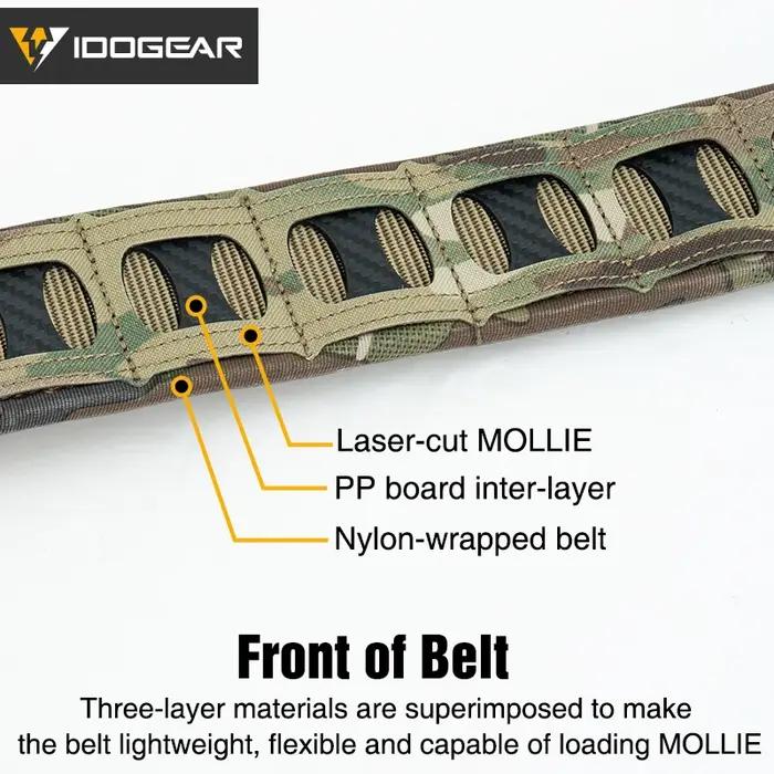 IDOGEAR 2 Inch Tactical Belt Quick Release Buckle MOLLE with Inner belt lightwei