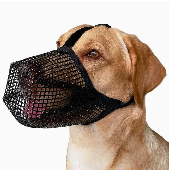 Muselière en maille respirante pour grand chien, empêche l'ingestion aléatoire, anti-aboiement, pour