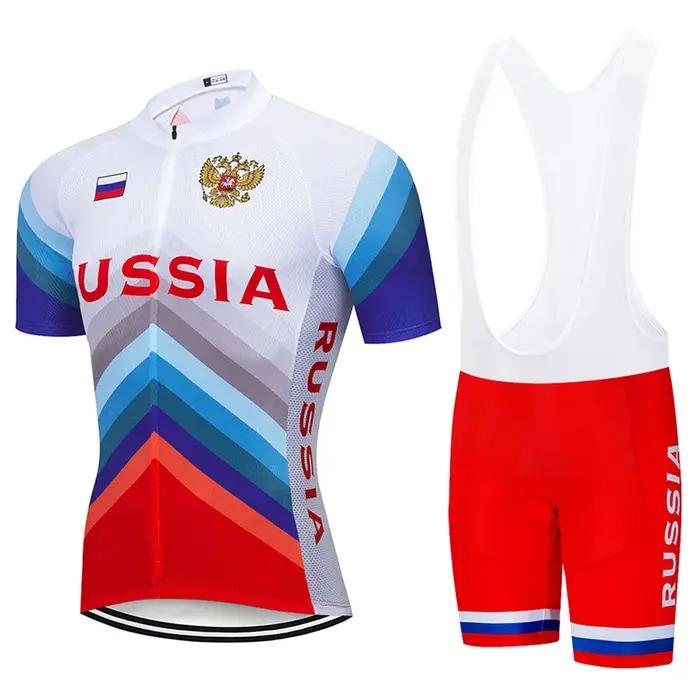 Maillot de cyclisme de l'équipe russe pour homme, vêtements de VTT, ensemble court, vêtements de vélo, vêtements de vélo, 2025