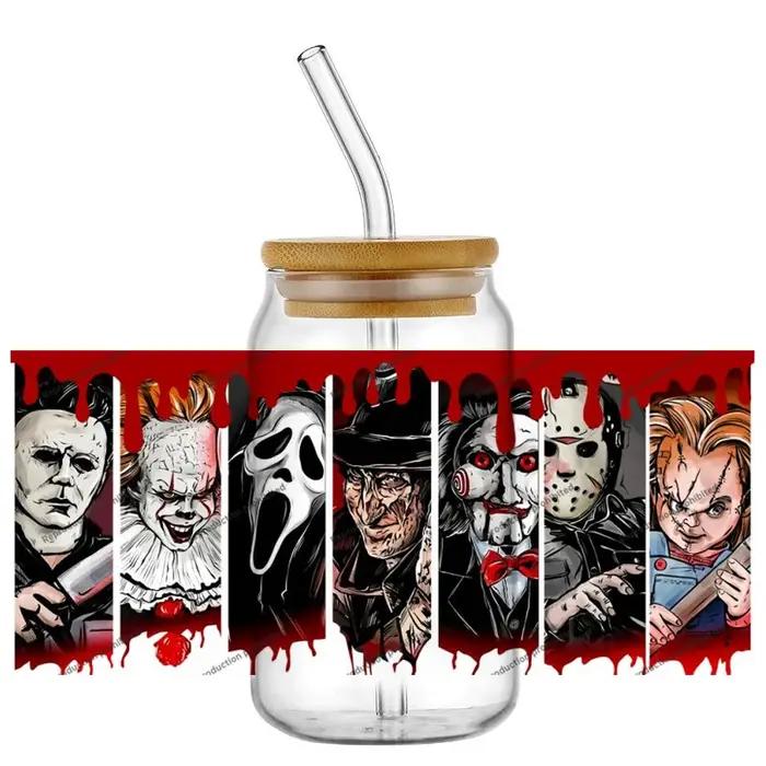 Nouvelles Décalcomanies et Autocollants 3D UV DTF 16oz pour Films d'Horreur