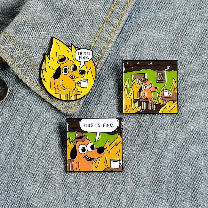 Broche en alliage de zinc forme chien dessin animé ou bande dessinée moderne unisexe pour homme femme occasions spéciales