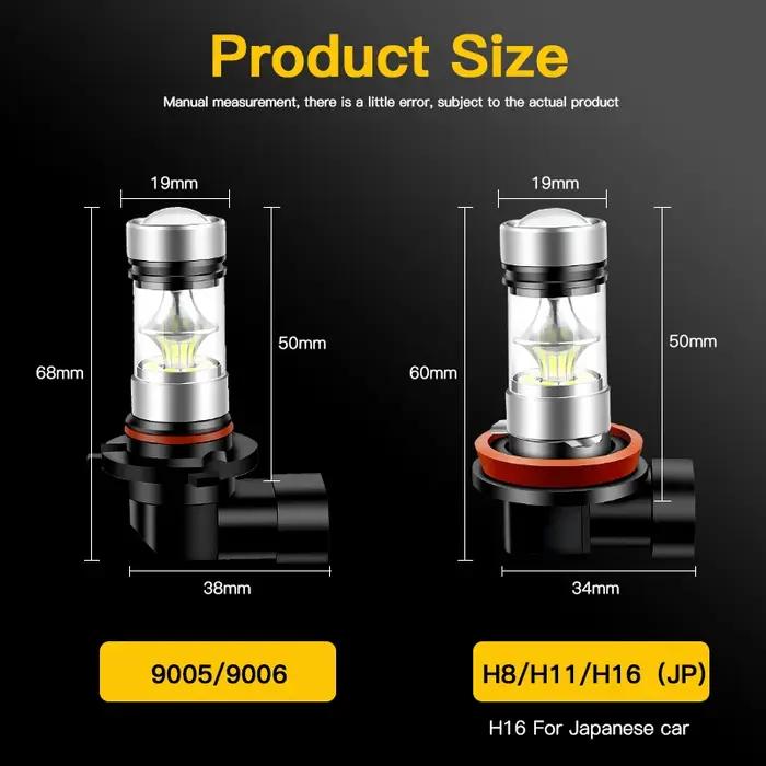 2x phares antibrouillard LED H8 Canbus sans erreur, pour Skoda Fabia Kamiq Karoq kodiaj Octavia MK2