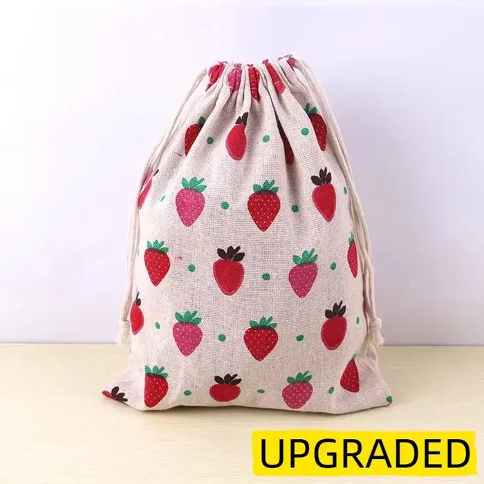 Sac de rangement en tissu coton et lin multicolore pour rangement de jouets et collations animaux de compagnie occasions spéciales