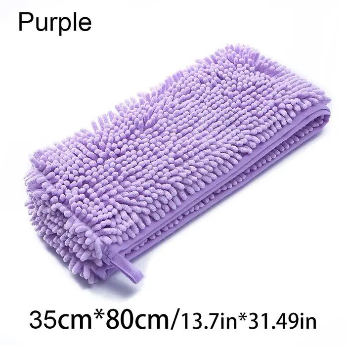 Serviette de bain douce pour animaux de compagnie, serviettes sèches en chenille, masseur de toilett