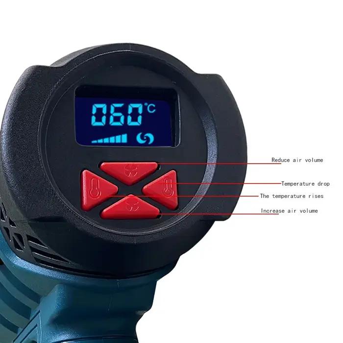 2000W 220V pistolet à Air chaud électrique industriel thermorégulateur pistolet thermique emballage
