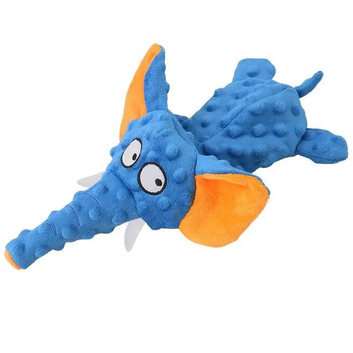 Jouets en peluche pour chiens, petits, en forme d'éléphant, durables, qui couinent, pour mâcher, int