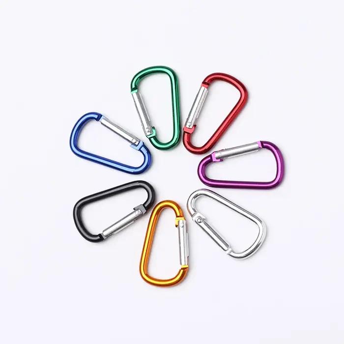 Mousqueton en alliage pour Camping et randonnée, crochet de sécurité en aluminium, anneau en D pour