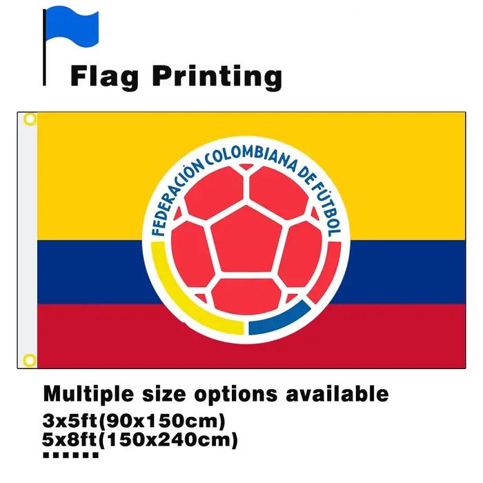Drapeau de l'équipe nationale de la Colombie pour la Coupe du monde de football 2026 – Bannière de soutien et