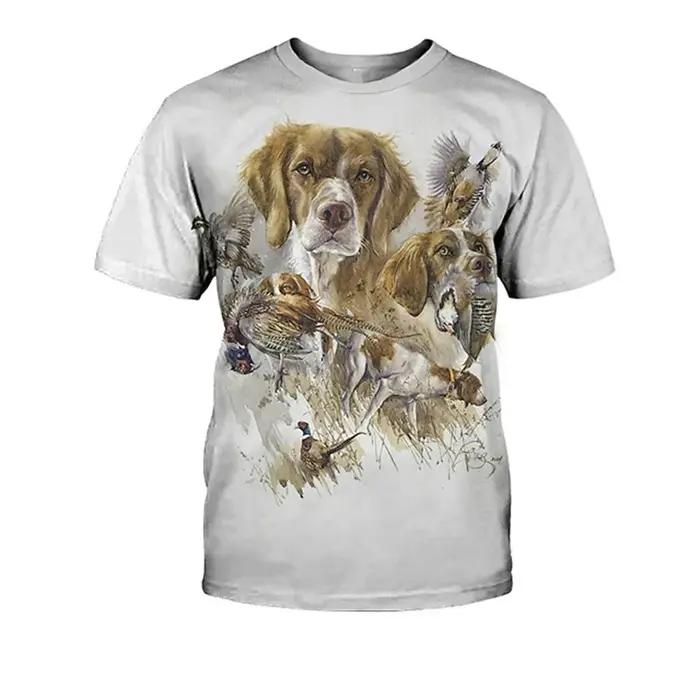 T-shirt imprimé chien de chasse décontracté pour hommes et femmes, style Harajuku Y2K, col rond, manches courtes, motifs teckels, t-shirts respirants pour toutes les occasions