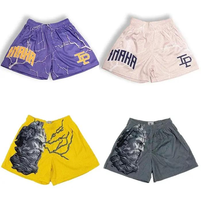 Short de sport en maille respirante à séchage rapide pour hommes, jogging de basket-ball de plage, pantalons courts, pantalons de survêtement, vêtements de sport décontractés, tendance IP
