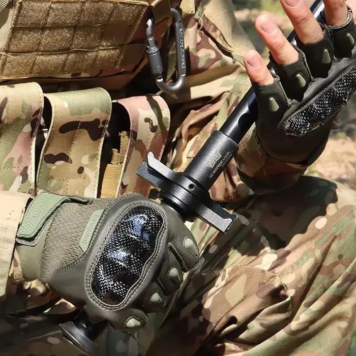 Gants tactiques mi-doigts Military Enthusiast : protection coque dure anti-chute pour sports extrêmes