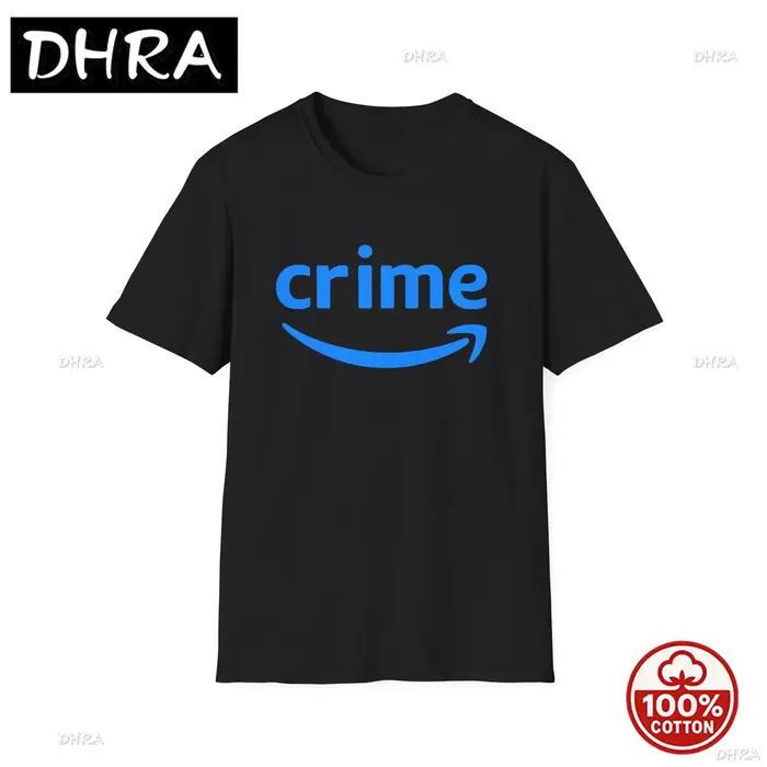 T-shirt DHRA en coton 100% minimaliste pour homme avec design imprimé pour toutes les saisons