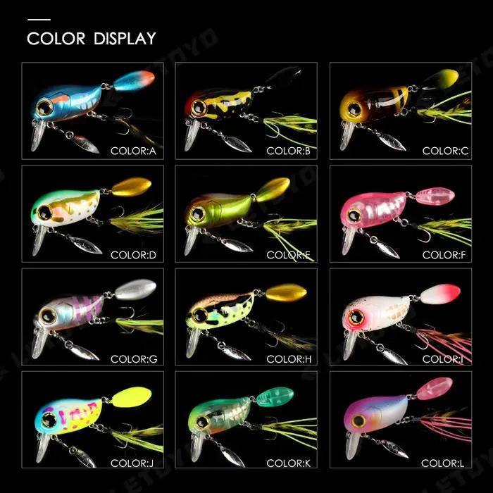 LETOYO 40mm 8g flottant manivelle Surface artificielle appât de pêche manivelle Wobbler peu profond