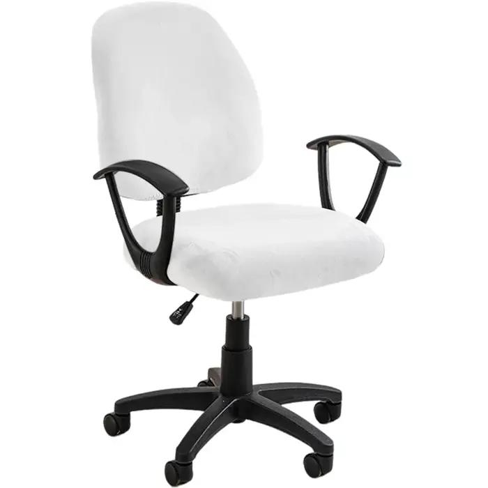 Housse de siège de chaise d'ordinateur universelle en velours élastique extensible