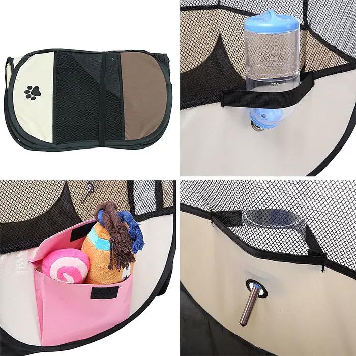 Clôture Octogonale Portable et Pliable pour Animaux de Compagnie