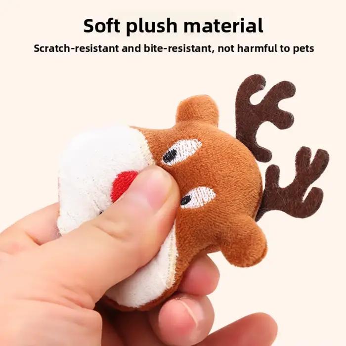 Jouets de Noël pour chats et chiens en peluche, bonhomme en pain d'épice, père Noël, jeu interactif, fournissons le bonheur des animaux domestiques pour Noël et autres occasions festives