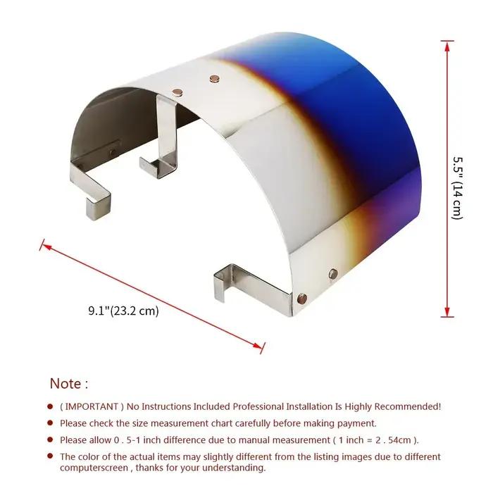 Universal Air Intake Filter Heat Shield Cover Car Cold Cone Sport Air Filter Cover For 2.5" TO 3.5"