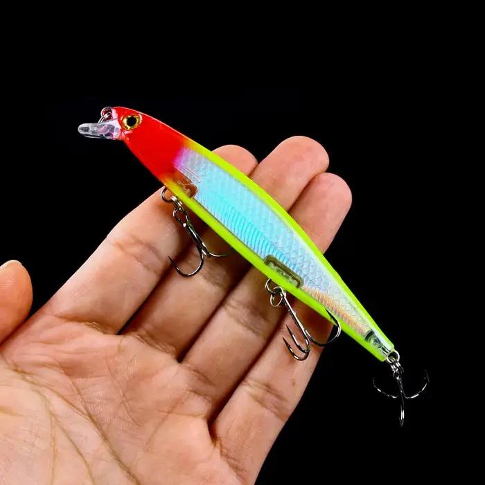 1pc méné pêche à la traîne leurre Laser dur appât artificiel yeux 3D 11 cm 13g Wobblers bar brochet