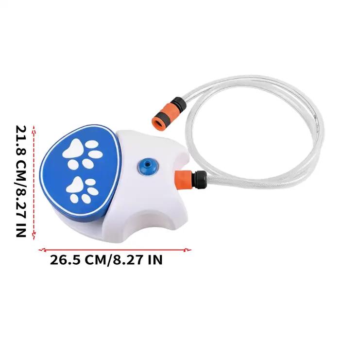 Fontaine à eau pour chien à pédale avec tuyau 162cm abreuvoir ludique pour animaux de compagnie patio jardin usage extérieur