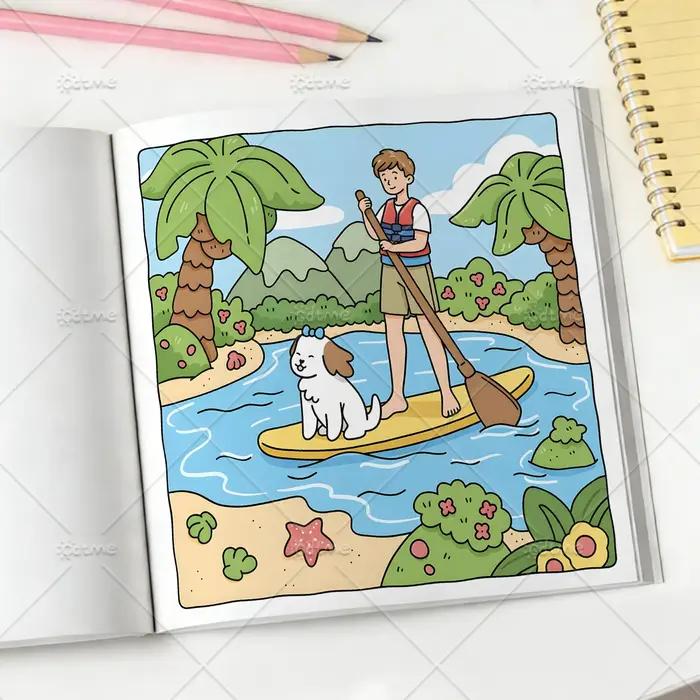 Livre de coloriage DOG LIFE pour adultes