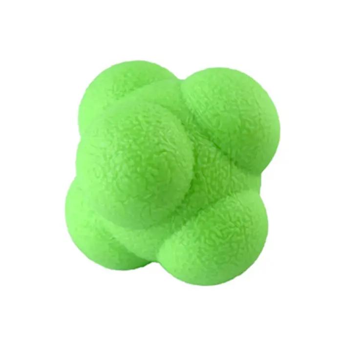 Ballon de réaction hexagonal pour l'entraînement d'agilité, idéal pour le basketball, le football, la coordination et les réflexes des adultes, parfait pour l'entraînement sportif et la remise en form