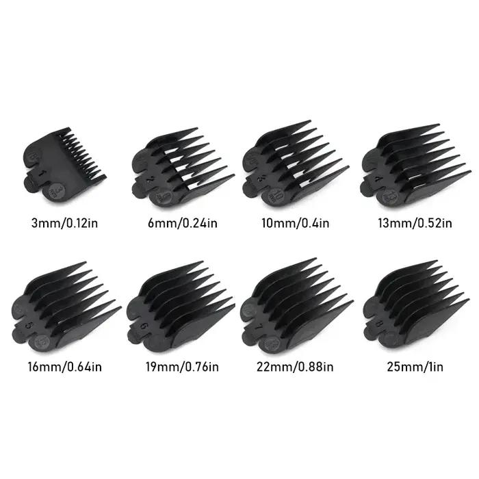 Peignes de coupe de cheveux professionnels 10 pièces en plastique gris rose noir pour coiffeurs et amateurs de la coiffure pour services de coiffure et rasages complets