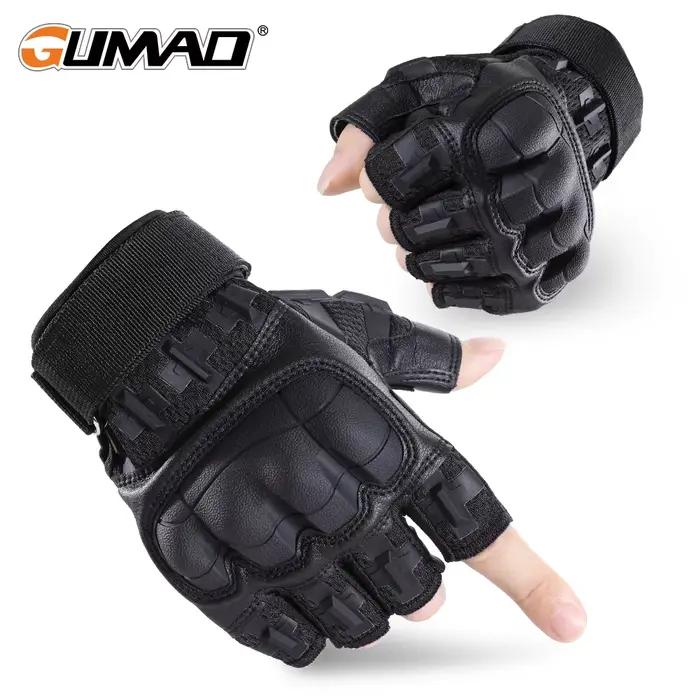 Gants tactiques sans doigts coque dure pour chasse paintball - Anti-dérapant sports outdoor hommes