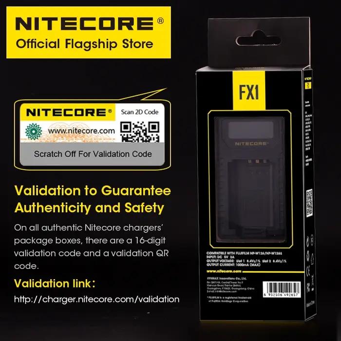 NITECORE FX1 Caméra Chargeur Touristes Fente USB LCD Intelligent Chargeur Sortie 1000mAh Pour Fujifi