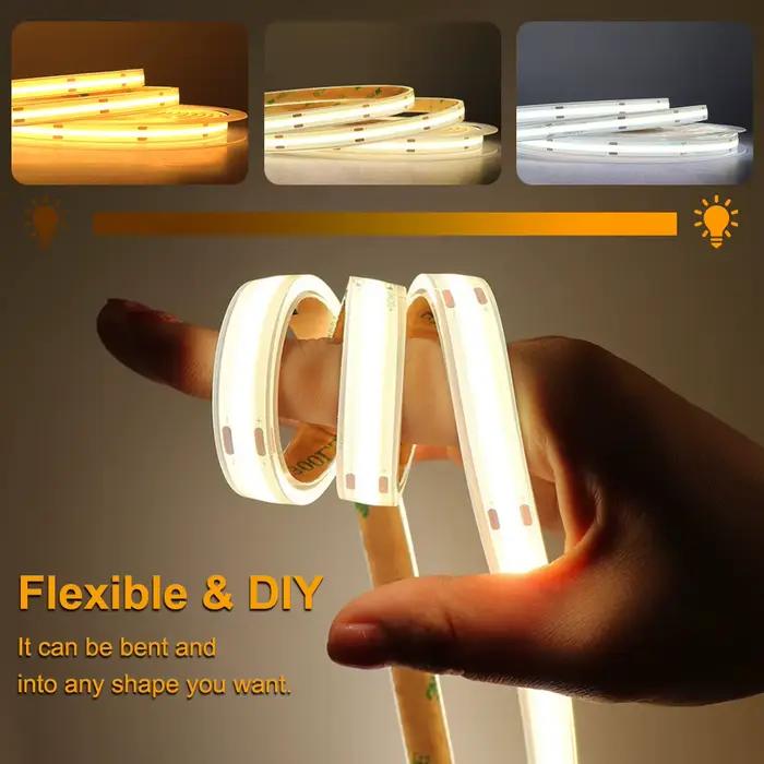 IP68 étanche COB LED bande 12V Sauna LED bande cuisine 24V LED bande extérieure bande éclairage sall