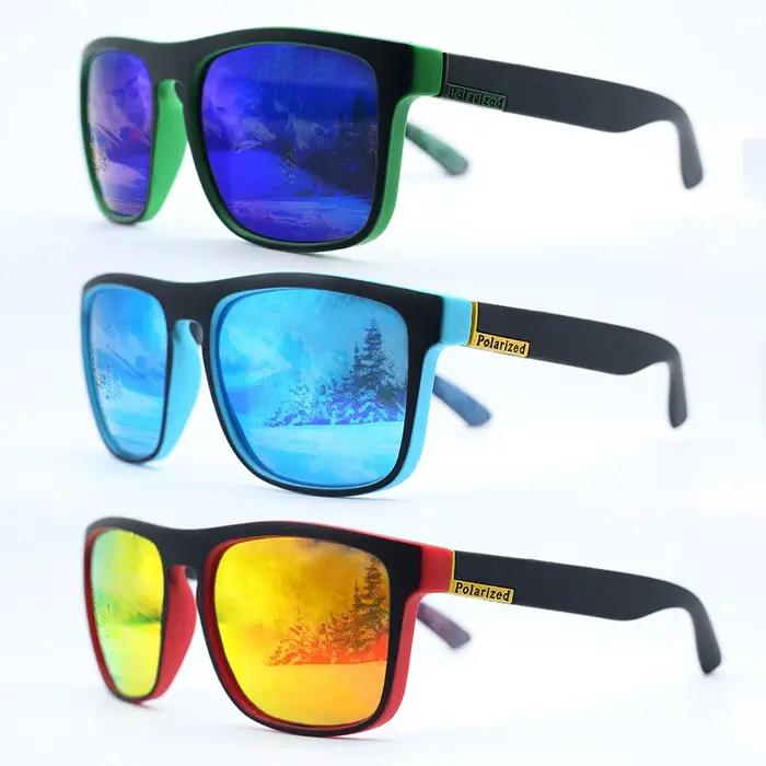 Lunettes de soleil sport polarisées UV400 personnalisables - Monture métal carrée hommes femmes