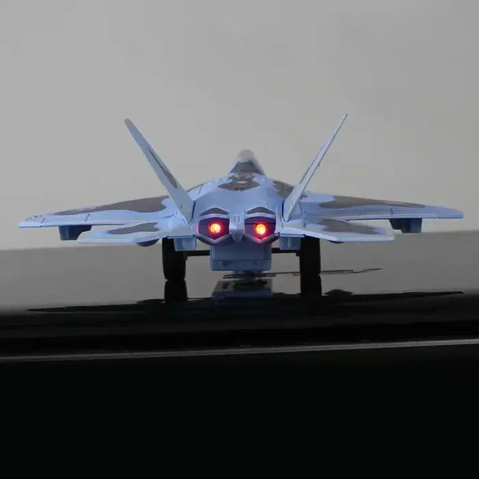 Avion de chasse F22 Raptor en alliage, série d'avions de chasse, modèle métallique militaire avec effets sonores et lumineux, cadeau pour exposition en zone touristique