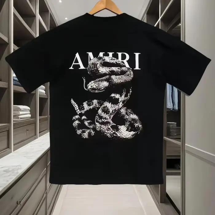 Serpent graphique ample t-shirt léger luxe à la mode à manches courtes unisexe polyvalent tenue déco