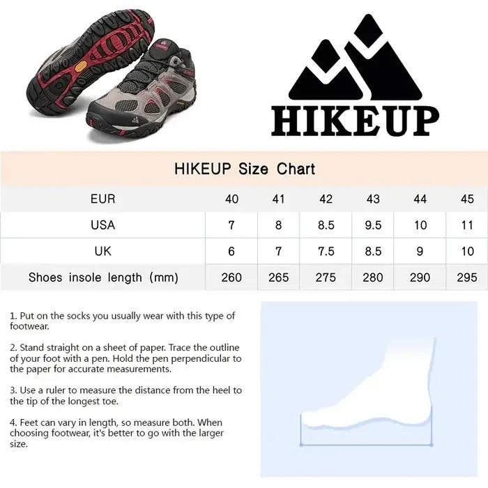 HIKEUP-Chaussures de Randonnée Respirantes Résistantes aux Éclaboussures pour Homme, pour l'Escalade