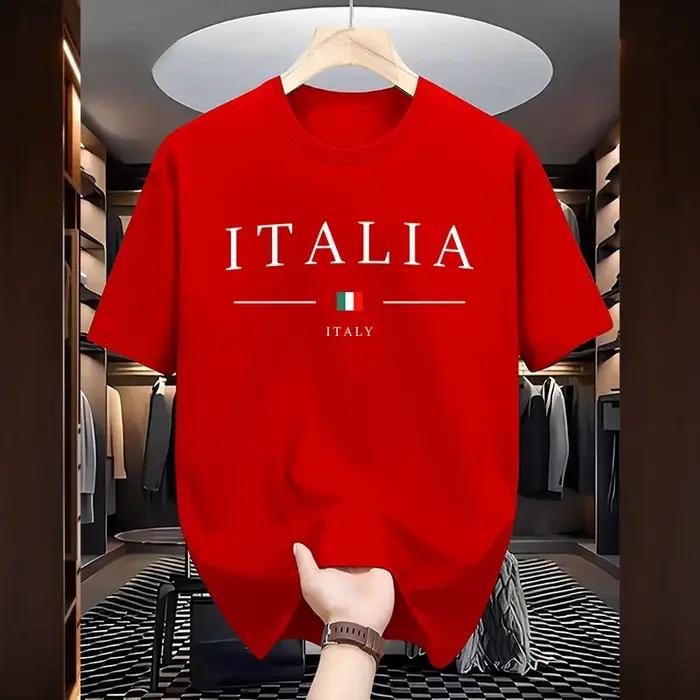 T-shirts pour hommes en coton 100%, décontractés, col rond, manches courtes, printemps et été, pour tous les jours, sorties et sports