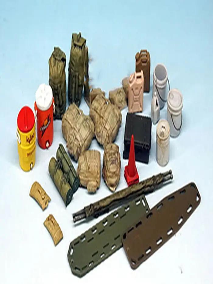 Ensemble d'équipements modernes 1/35, kits de figurines en résine, miniatures GK, non assemblés, non
